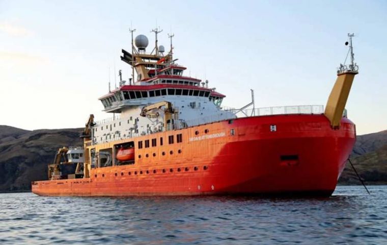 The state of the art ice breaker was commissioned by NERC, built by Cammell Laird for operation by British Antarctic Survey