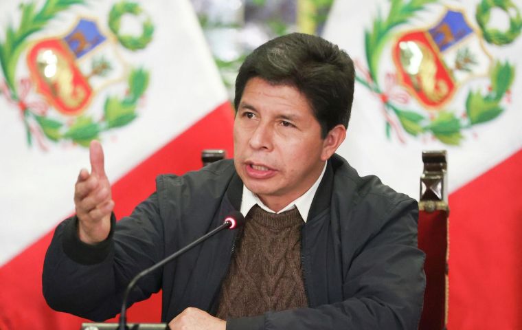 President Castillo ran as an independent and his only declared ally was the Marxist-Lenin Free Peru Party