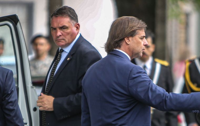 Lacalle's entourage is very upset with the publication of these conversations because they understand that they concern the president's family life. Photo: Gastón Britos