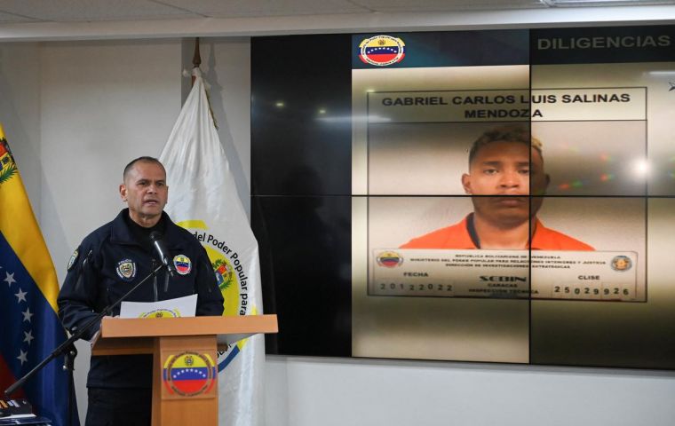 Salinas Mendoza is suspected of driving the jet ski bringing the hitman to shoot Pecci