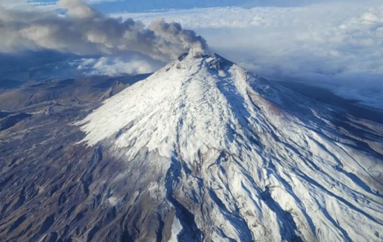 The first warning this year about the Cotopaxi had been issued on Oct. 21