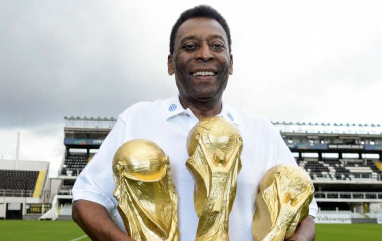 Pelé remains the only player ever to have won three World Cups and the youngest to lift a world trophy