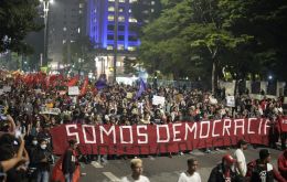 The protesters also called for the arrest of former President Jair Bolsonaro