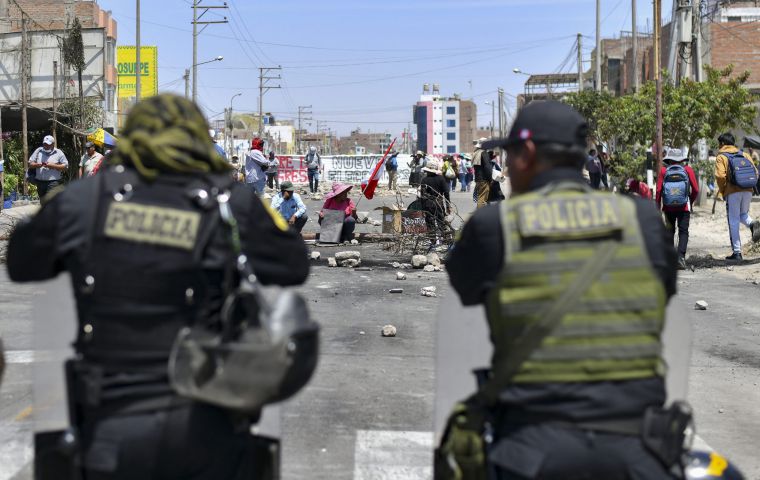 A curfew was also decreed for 10 days in Puno - Boluarte will not resign. Photo: Diego Ramos / AFP