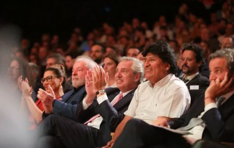 Lula and Fernández shared a gathering with human rights leaders at Casa Rosada and were joined for a concert later in the day by Evo Morales 