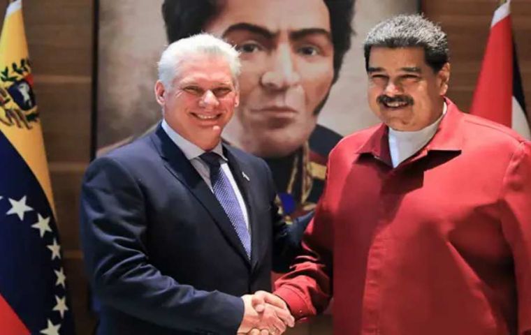 “It is always comforting to return to the Homeland of Bolivar and Chavez,” Díaz-Canel told 