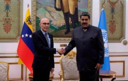 The meeting between Türk and Maduro lasted for about one hour