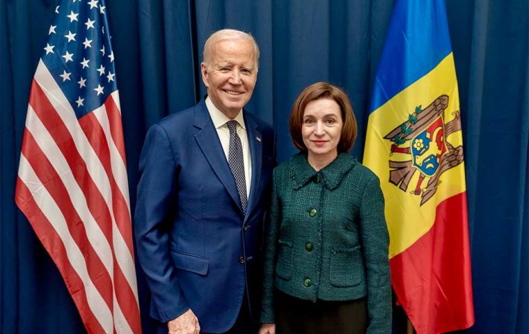 Biden ratified the US support to Moldova during a meeting with President Sandu on Tuesday