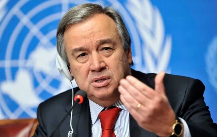 Guterres said the combined profits of the largest energy companies in the first quarter of the year were nearly US$ 100 billion.