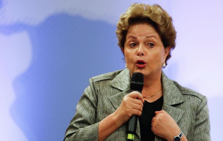 Rousseff participated in the founding of the NDB in 2014