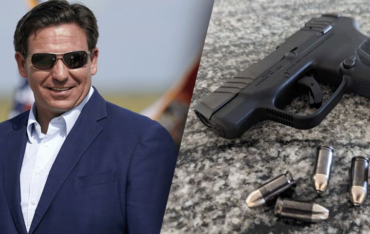 Gov. DeSantis' stance on guns opposes that of Pres. Biden 