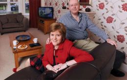 Nicola Sturgeon and Peter Murrell's house on Thursday teatime - after a two-day police search of the property