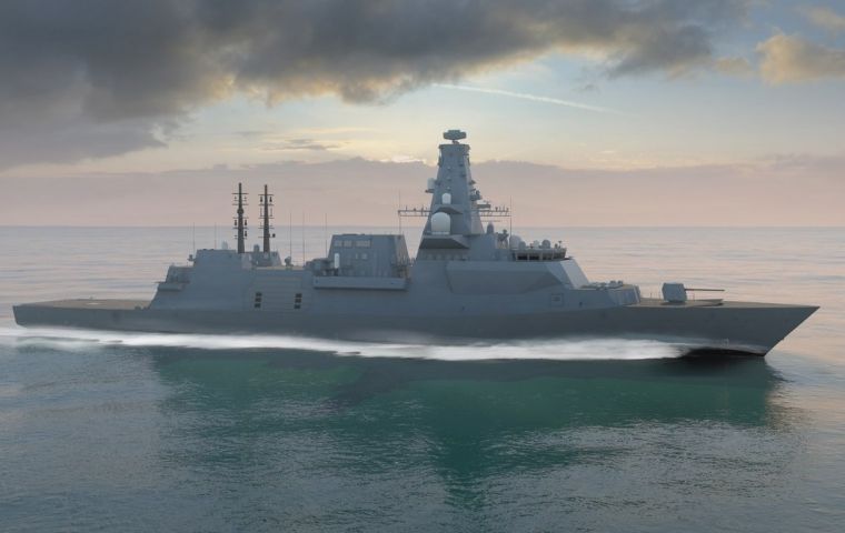 Birmingham is the first of the second batch of five frigates, – Sheffield, Newcastle, Edinburgh, London – to join the original trio of HMS Glasgow, Cardiff and Belfast