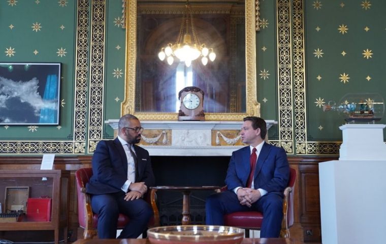 DeSantis (R), who has not confirmed whether he would be running for President, met with UK Foreign Secretary James Cleverly last week 