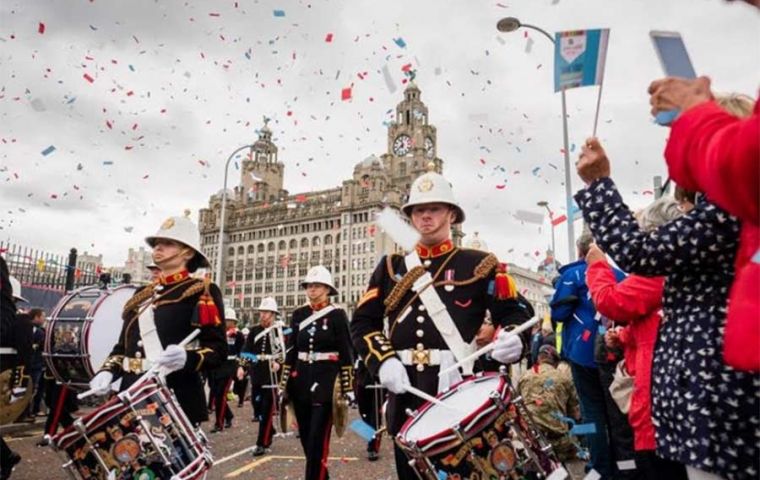 The three-day event has been blessed with perfect weather and large crowds with thousands of people descending on the ‘military village’ near the iconic Liver Building.
