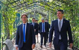 Peña first met with Fernández in Buenos Aires and then had lunch in Montevideo with Lacalle