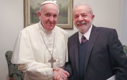 Lula last met with Pope Francis in February, 2020