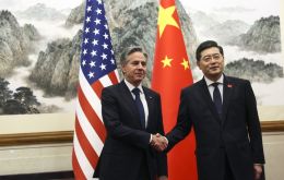 Blinken's trip is to conclude following further meetings with Chinese officials on Monday.