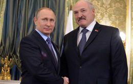 Vladimir Putin with Aleksandr Lukashenko, the president of Belarus and Europe’s longest-ruling dictator