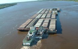 The Parana/Paraguay with its barges is crucial for the foreign trade of landlocked countries such as Paraguay and Bolivia