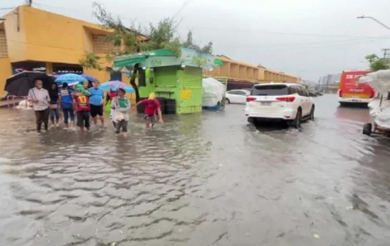 One person died and thousands have been affected by heavy rains