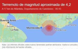 Sánchez stated that the reason of an earthquake in Uruguay, despite the low risk, is due to the “reactivation of old faults”.