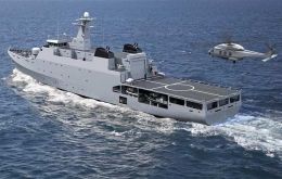 The Spanish-built OPVs “will have the mission of recovering control of the maritime space,” García explained