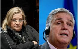 Acting VP Graciela Bianchi (left) asserted that the PSOE “has secured funding and embraced the values of Ibero-American narco-dictatorships.” FM Bustillo (right) apologized to his Spanish counterpart
