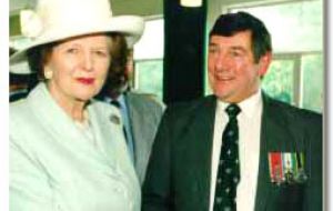 Baroness Thatcher and Mr. Terry Peck MBE