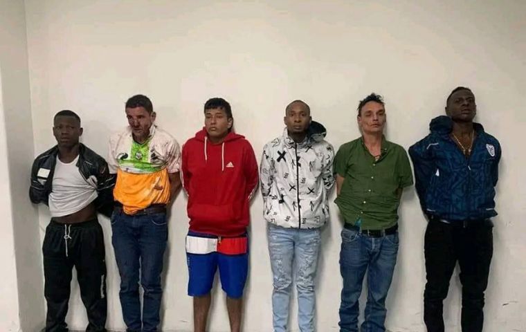 All six suspects arrested in connection with Villavicencio's death plus the one killed during a police raid were Colombian nationals