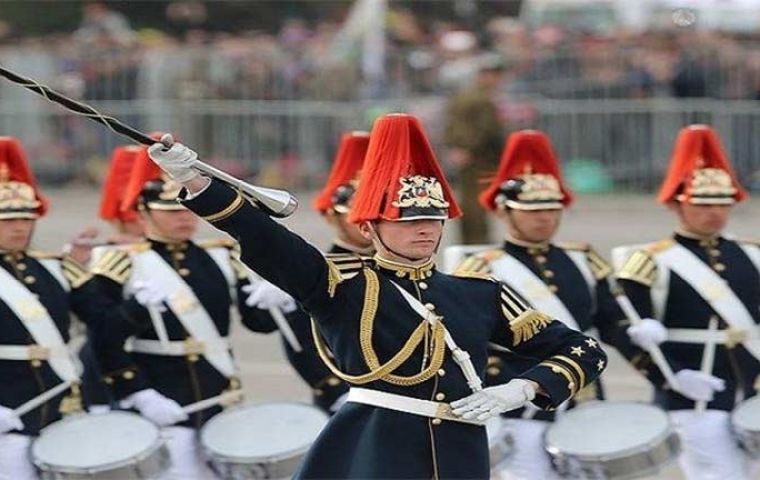 An impressive Chilean military parade, reminds the country lives in a complicated neighborhood surrounded by countries with territorial claims 