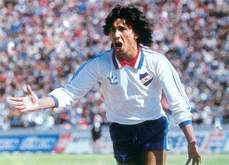 Uruguay's top goal scorers' jerseys