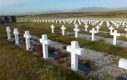 The Argentine military cemetery near Darwin 