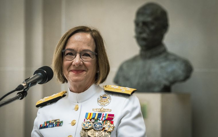 Lisa Franchetti is a surface warfare officer who has commanded at all levels, including a naval destroyer and two stints as an aircraft carrier strike group