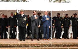 The ceremony was attended by Lacalle Pou, García, Wilson, and other high-ranking officials