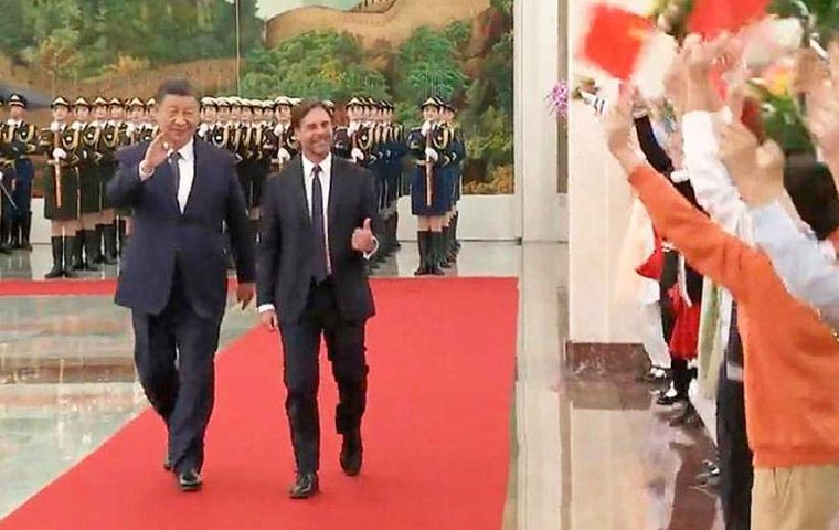 Xi and Lacalle met for over two hours in Beijing