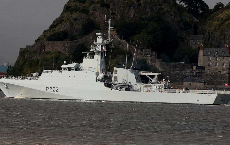  HMS Forth P222, after months in Gibraltar where she underwent refit operations