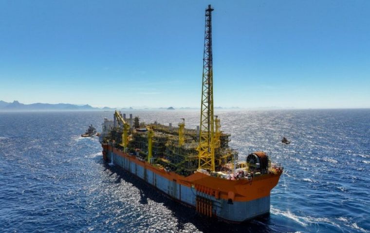The Mero field on the Libra block is located some 180 kilometers off the coast of Rio; FPSO Sepetiba has been chartered by Petrobras on a 22.5-year lease