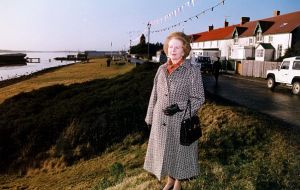The 10th of January, 1983, was the date of the first visit of Margaret Thatcher to the Falklands 