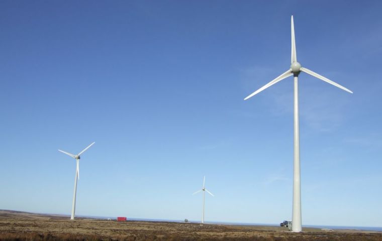 The expansion of Sand Bay Wind Farm plans to include 3 by E70 Enercon wind energy converters and battery storage