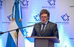 Milei attended a Holocaust Remembrance Day ceremony in Buenos Aires