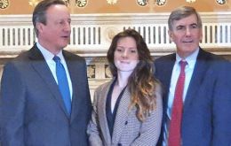 MLA Teslyn Barkman next to Lord Cameron and Foreign Office minister for the Americas David Rutley 