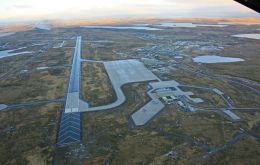 The Mount Pleasant Complex facilities with the international airport of the Falklands 
