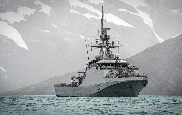 HMS Forth responsible for patrolling Falklands waters and South Georgia 