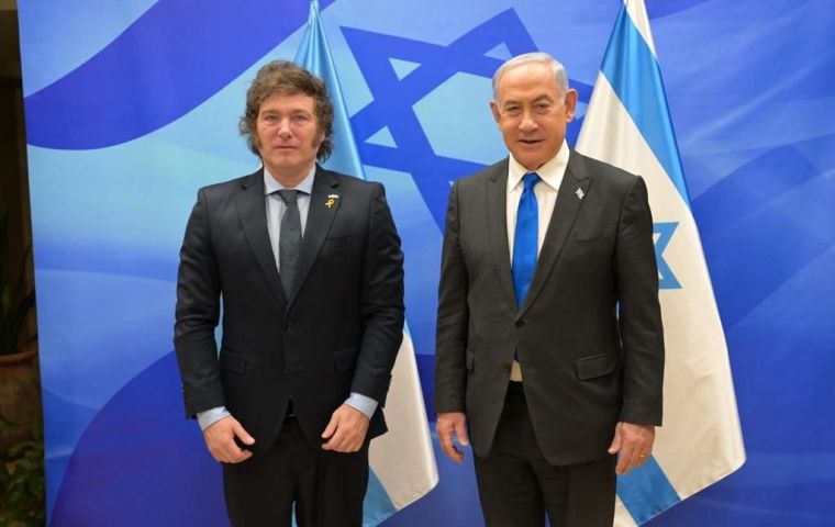 Milei held a meeting with Prime Minister Netanyahu among other engagements