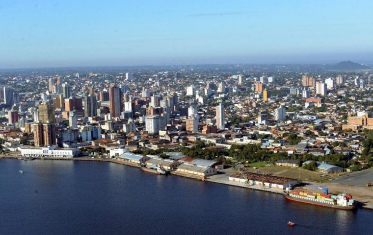 Asuncion, the capital on the river Paraguay, an affluent of the mighty Paraná waterway, the lifeline of the landlocked country 