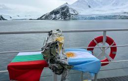 The retrieved items were handed over during a ceremony onboard the Bulgarian ship