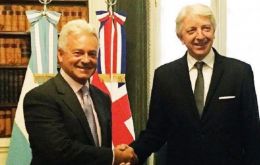 Ambassador Carlos Foradori (R) and ex Foreign Office minister Alan Duncan