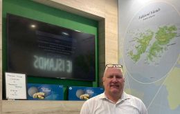 James Bates, Executive Secretary from the Falkland Islands Fishing Companies Association at the 2024 Seafood Expo Global in Barcelona, Spain this week.  (Pic Seafood Source)