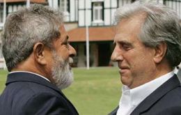 Pte. Lula da Silva and Pte. Tabaré Vázquez at the official Uruguayan presidential ranch
